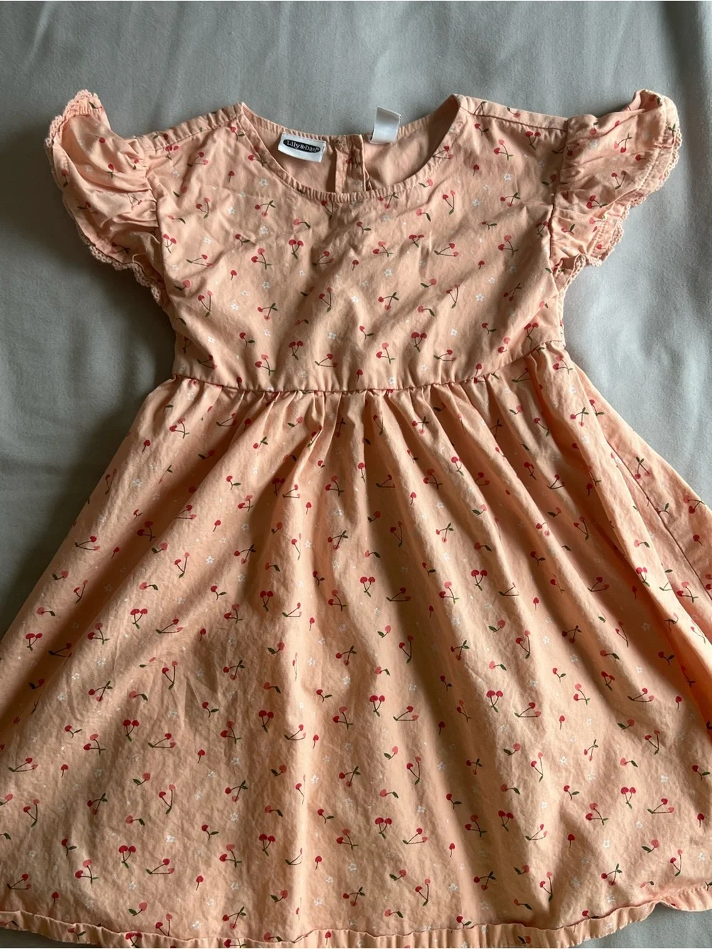 Toddler girl peach dress